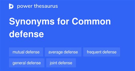 common defense synonym.